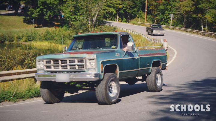 Green GMC lifted